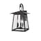 Z-Lite Rainer 3 Light Outdoor Wall Light, 11.5in. W x 19in. H, Black 5015M-BK - alternate 1